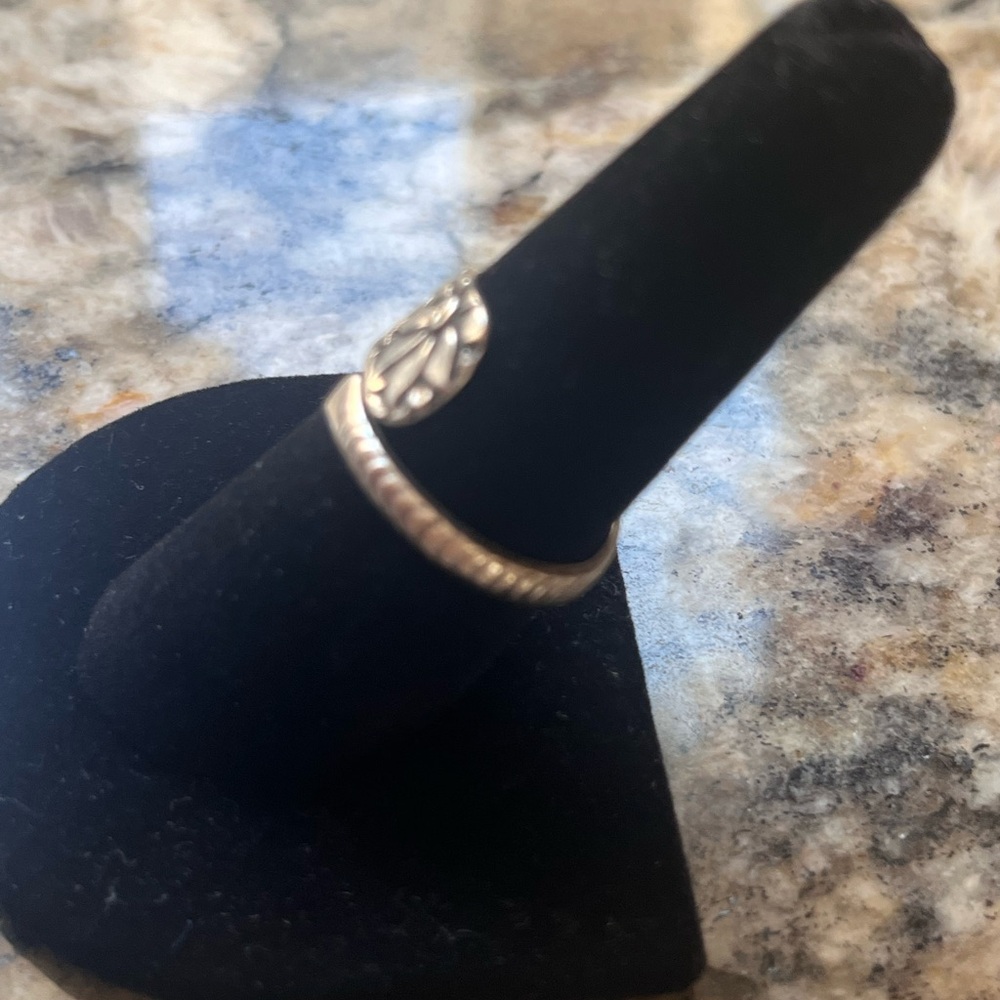 Floral Sterling Silver Spoon Ring - Picture 3 of 4